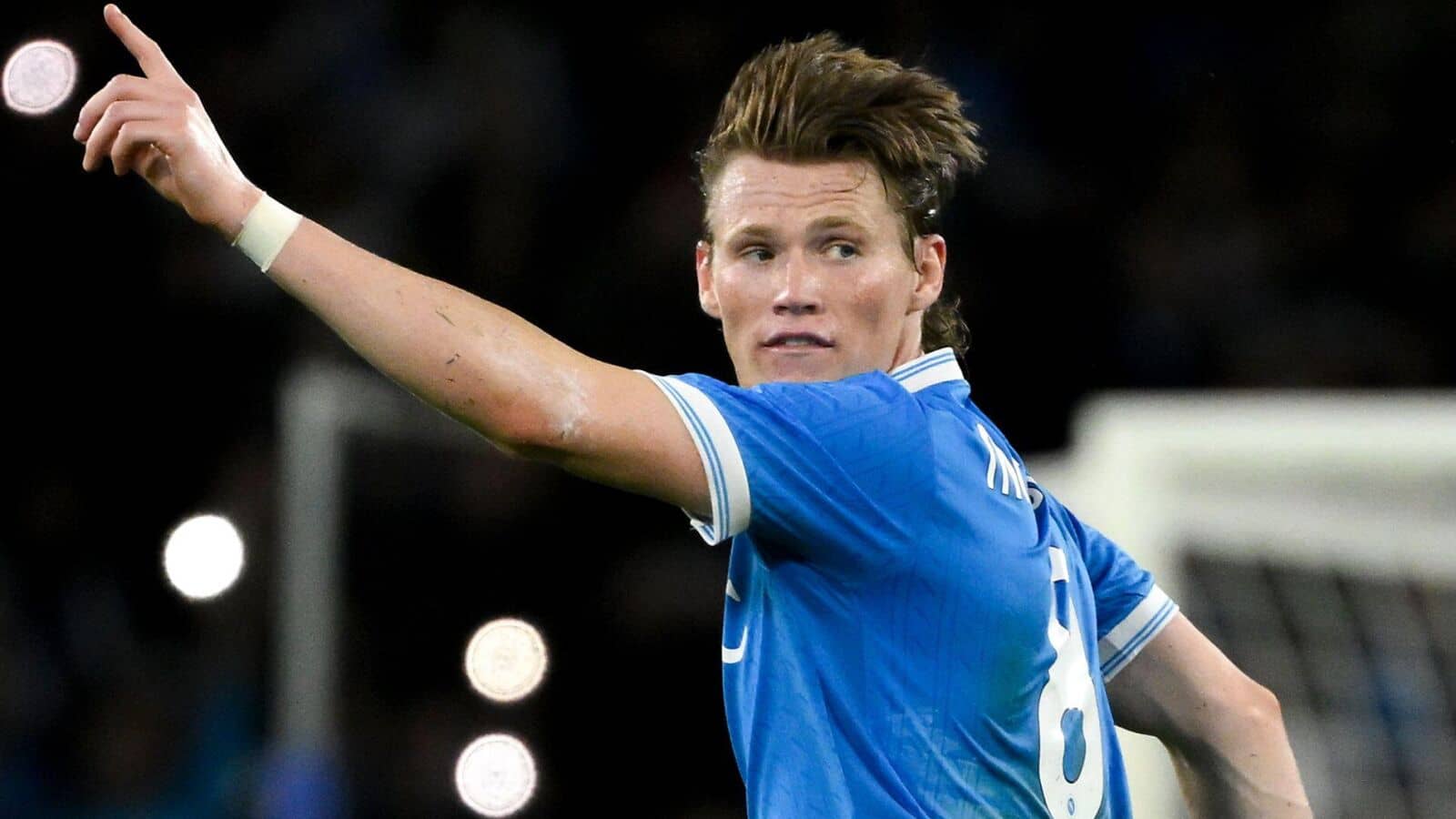 Scott McTominay celebrating a goal for Napoli