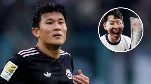 Bayern Munich star Kim Min-jae and former Tottenham Hotspur ace Son Heung-min - copyright TEAMtalk