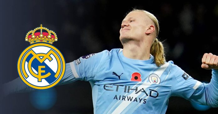 Manchester City striker Erling Haaland has been linked with a move to Real Madrid