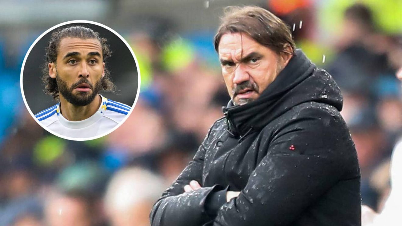 Leeds United manager Daniel Farke and striker Dominic Calvert-Lewin