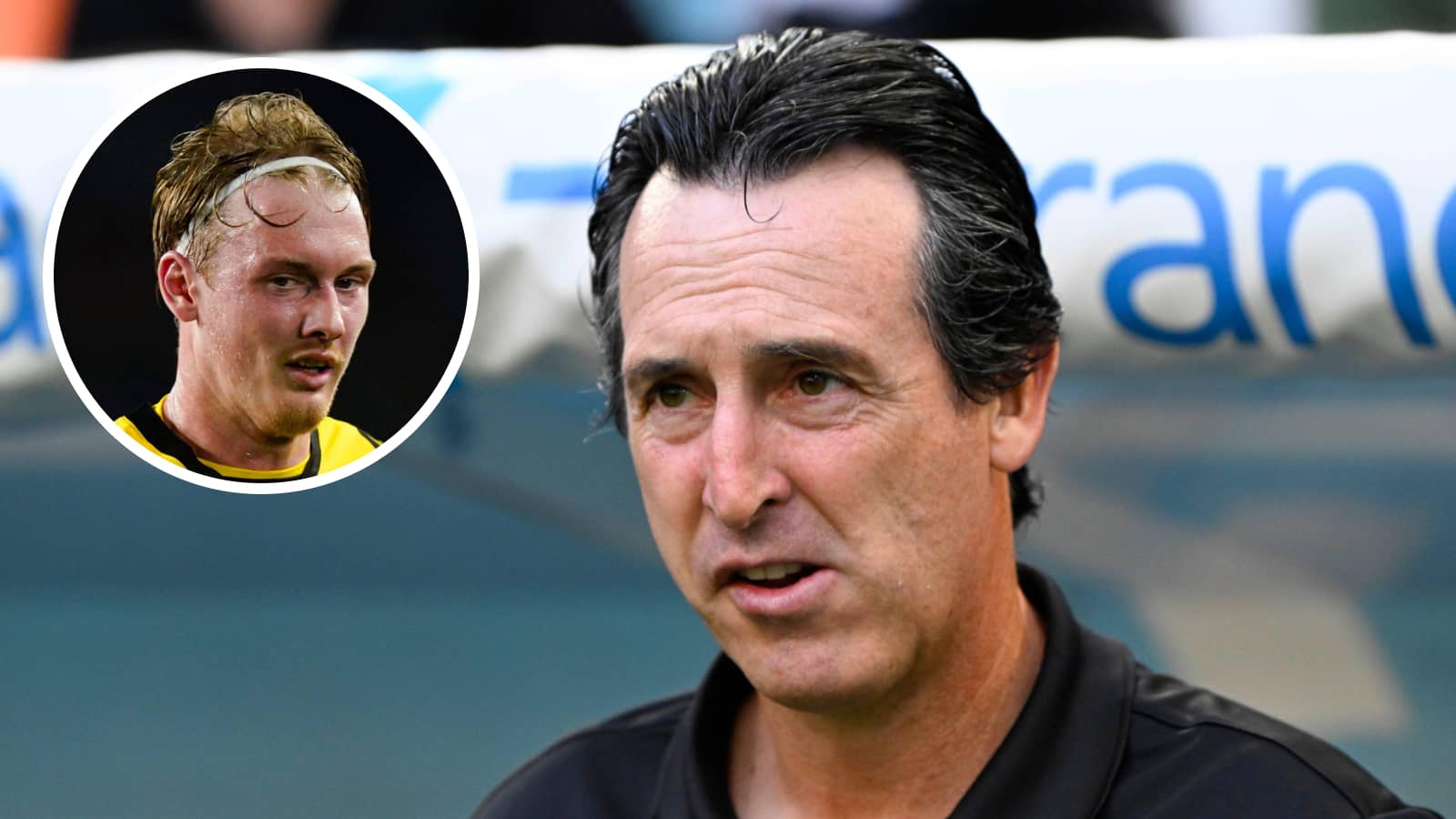 Aston Villa manager Unai Emery and Borussia Dortmund star Julian Brandt