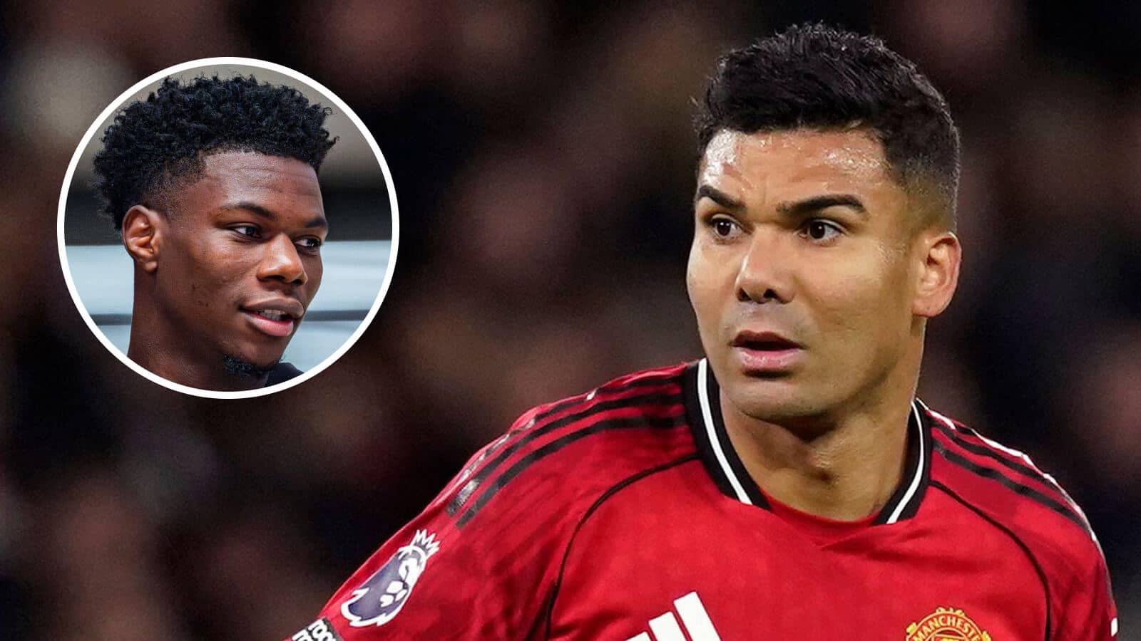 Real Madrid midfielder Aurelien Tchouameni and Manchester United star Casemiro - copyright TEAMtalk