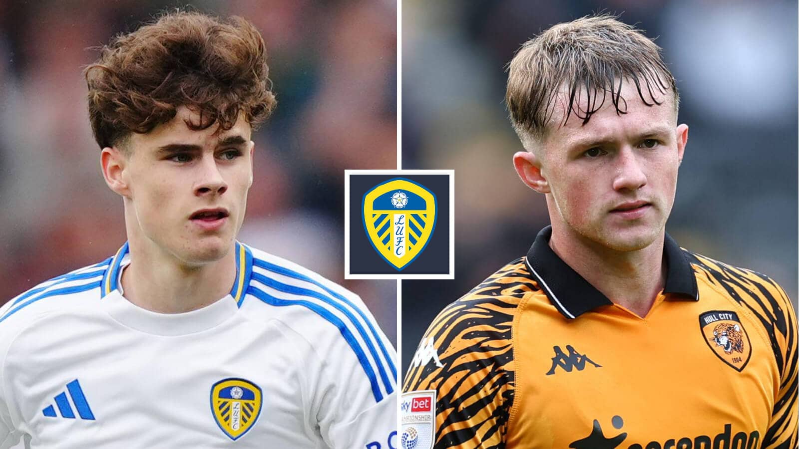 Leeds United strikers Harry Gray and Joe Geldardt, the latter who is on loan with Hull City