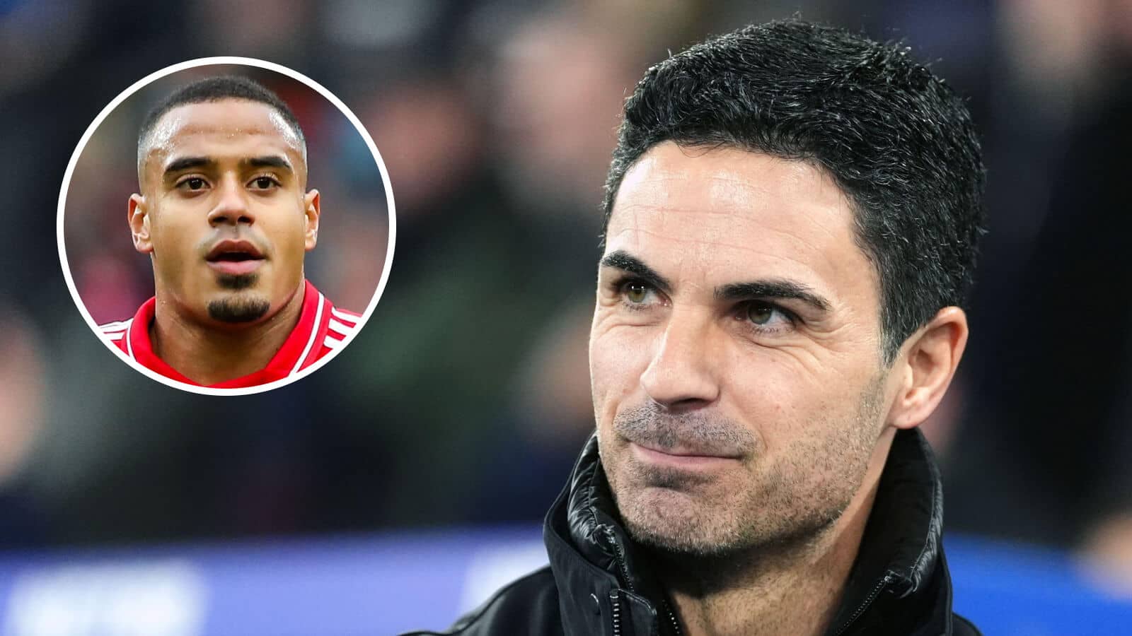 Arsenal manager Mikel Arteta and Nottingham Forest star Murillo