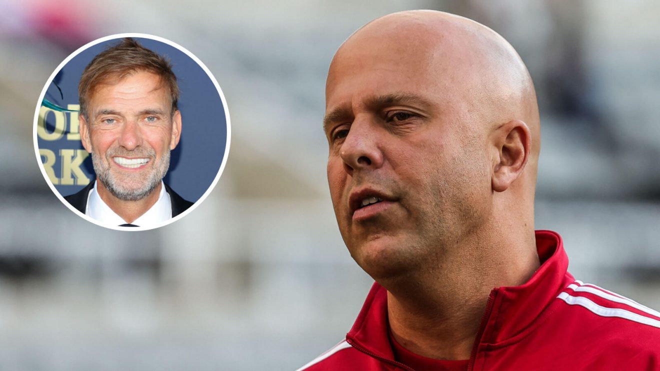 Liverpool manager Arne Slot and former boss Jurgen Klopp