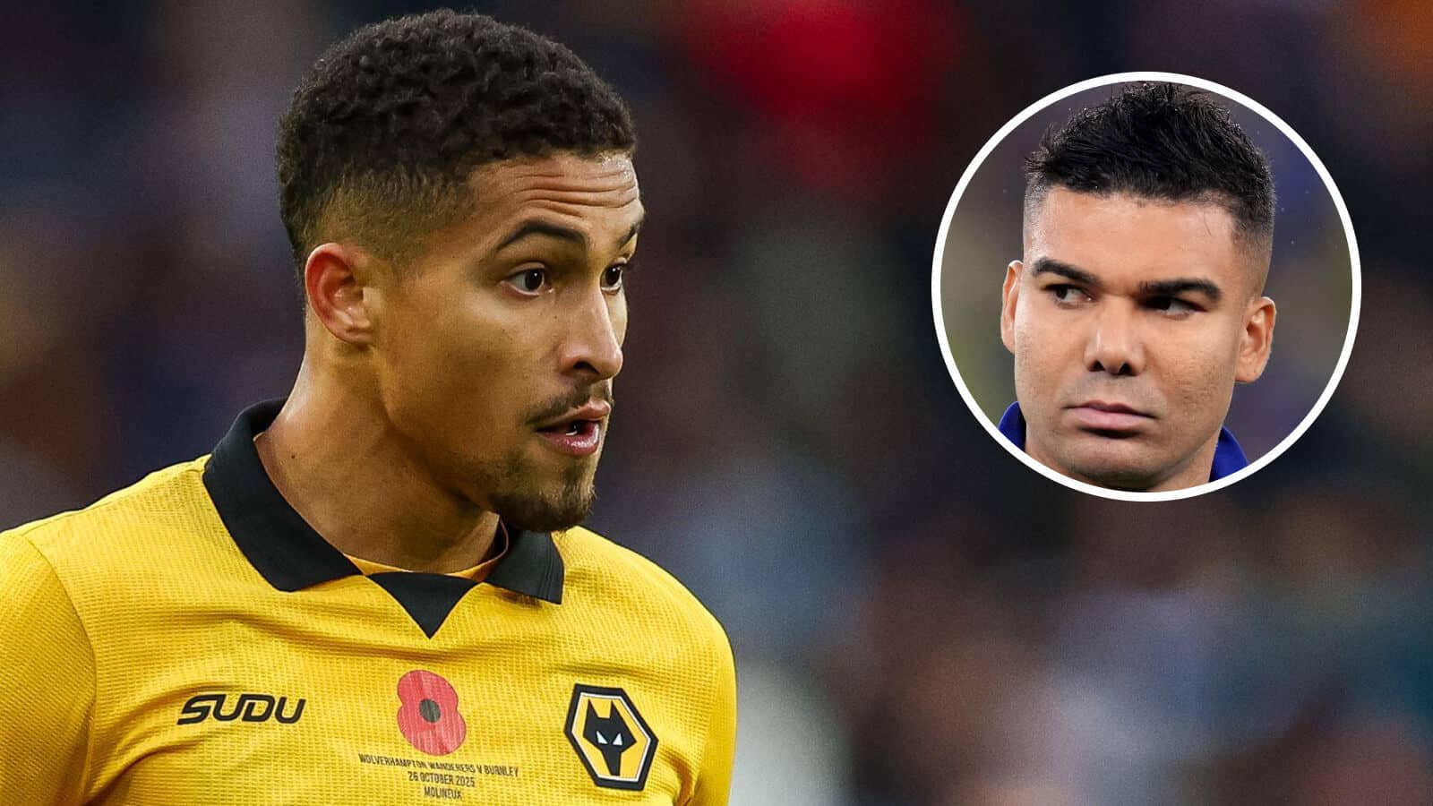 Wolves star Joao Gomes and Manchester United ace Casemiro - copyright TEAMtalk