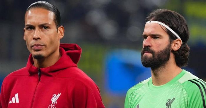 Liverpool duo Virgil van Dijk and Alisson - copyright TEAMtalk