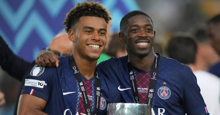 PSG duo Desire Doue and Ousmane Dembele