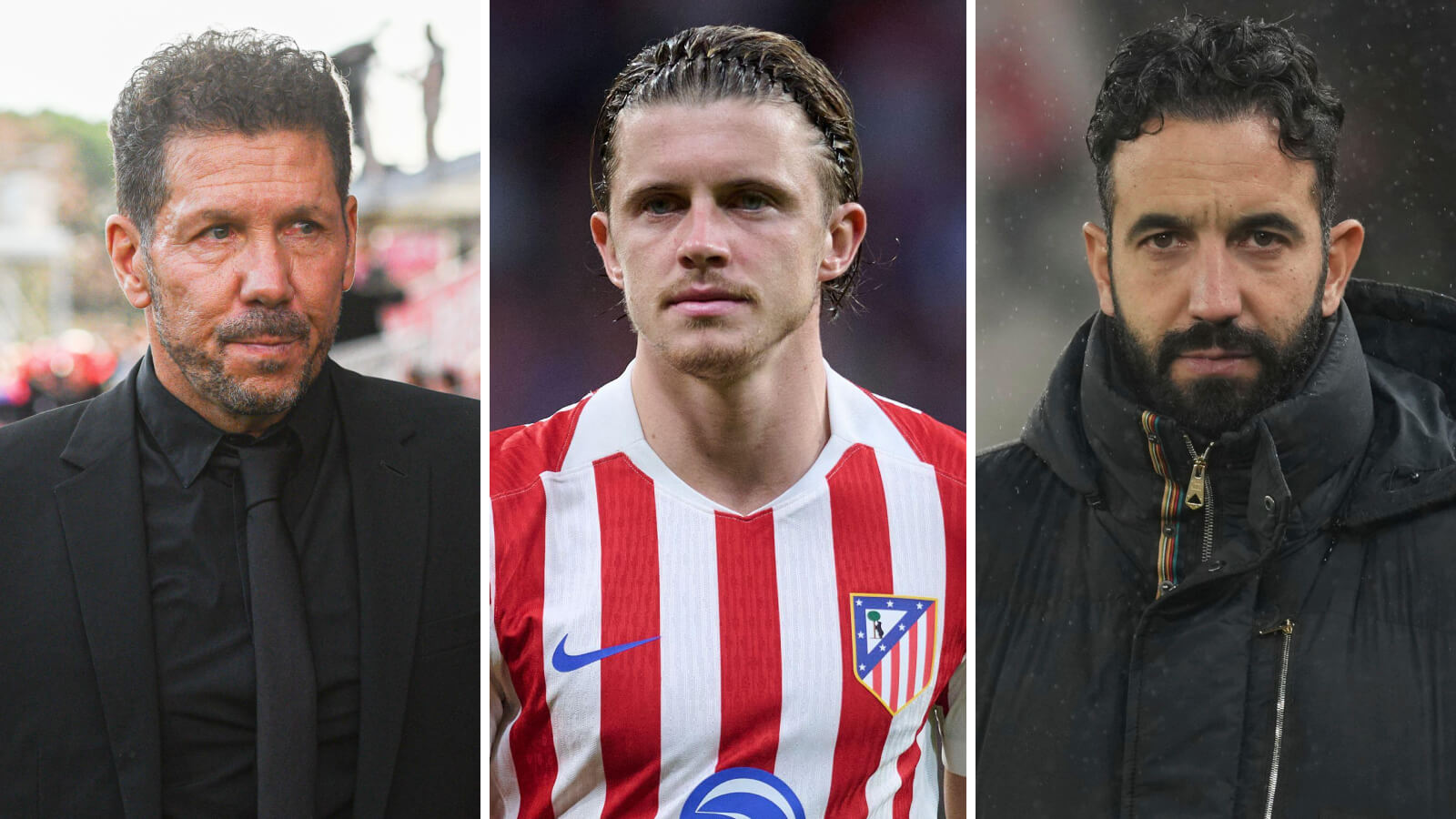 Diego Simeone, Conor Gallagher and Ruben Amorim