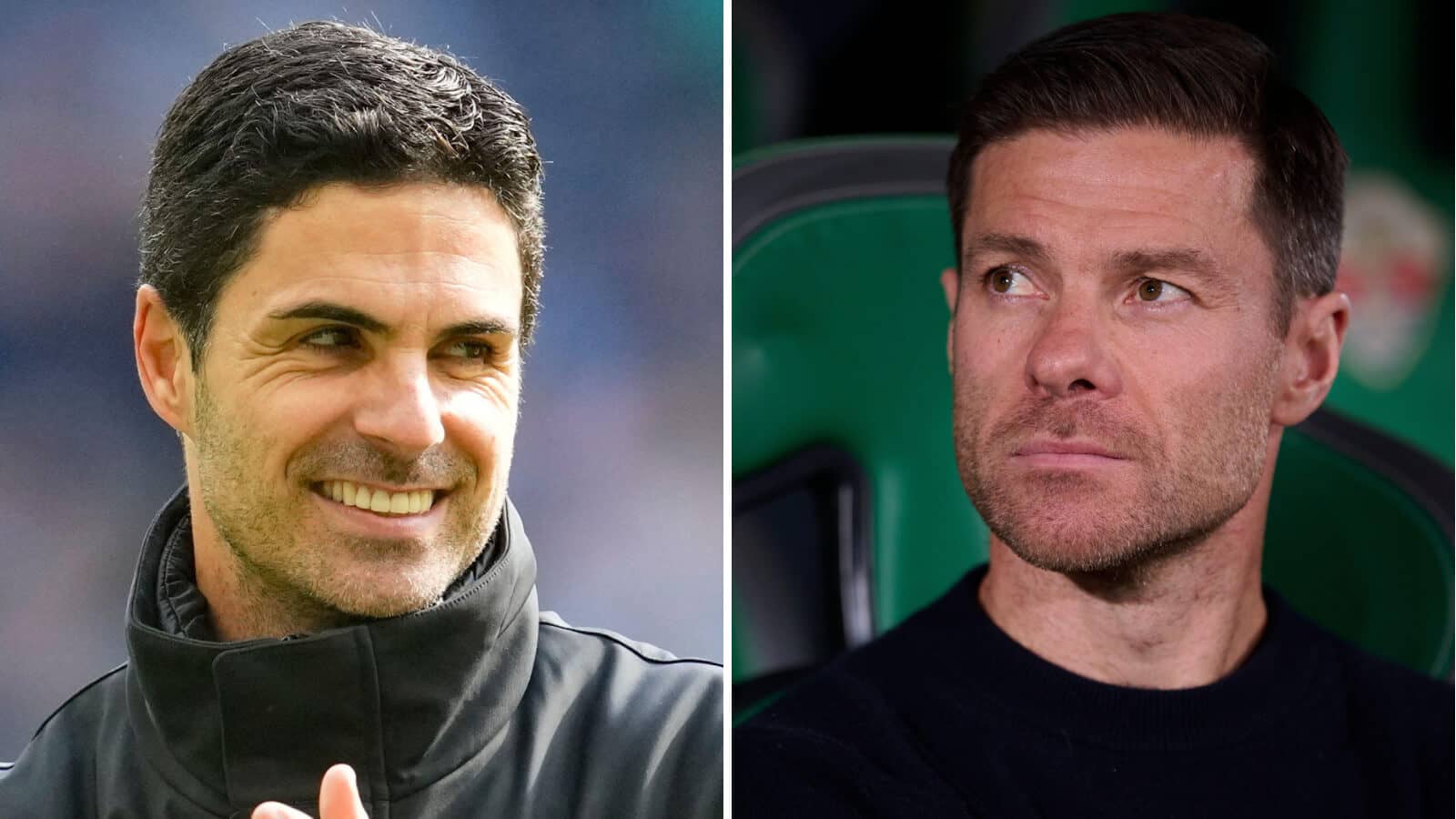 Split image of Arsenal manager Mikel Arteta and Real Madrid boss Xabi Alonso - copyright TEAMtalk