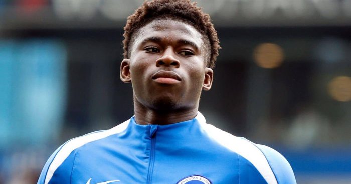 Carlos Baleba in a Brighton warm up