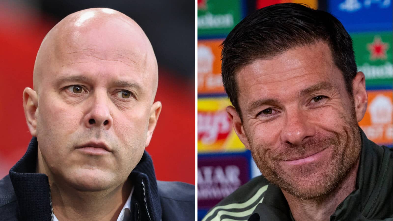 Split image of Liverpool manager Arne Slot and Real Madrid manager Xabi Alonso - copyright TEAMtalk