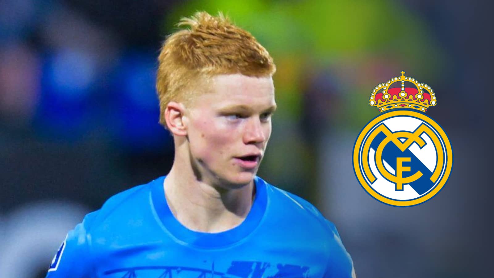AZ Alkmaar star Kees Smit with a Real Madrid badge
