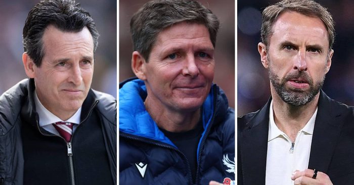 Unai Emery, Oliver Glasner and Gareth Southgate