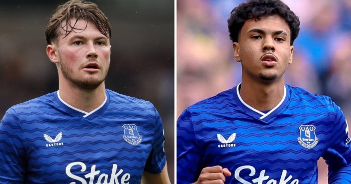 Everton stars Nathan Patterson and Adam Aznou