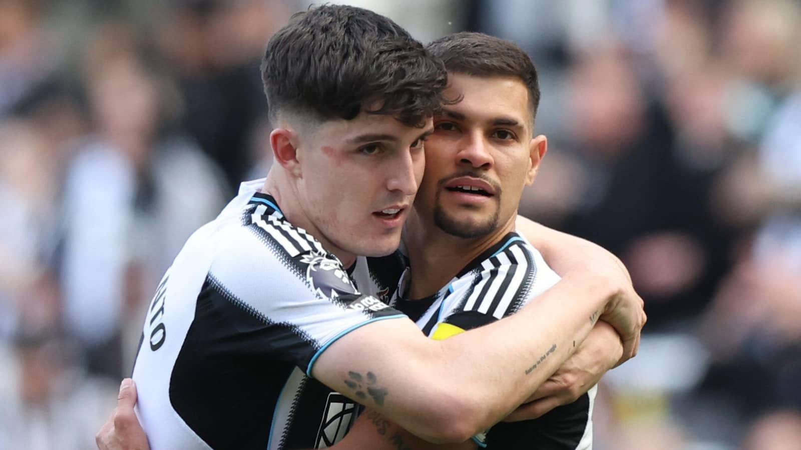 Newcastle stars Tino Livramento and Bruno Guimaraes