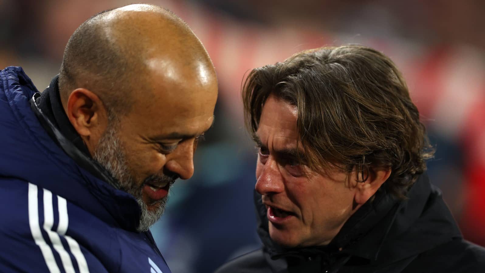 West Ham manager Nuno Espirito Santo, Tottenham manager Thomas Frank