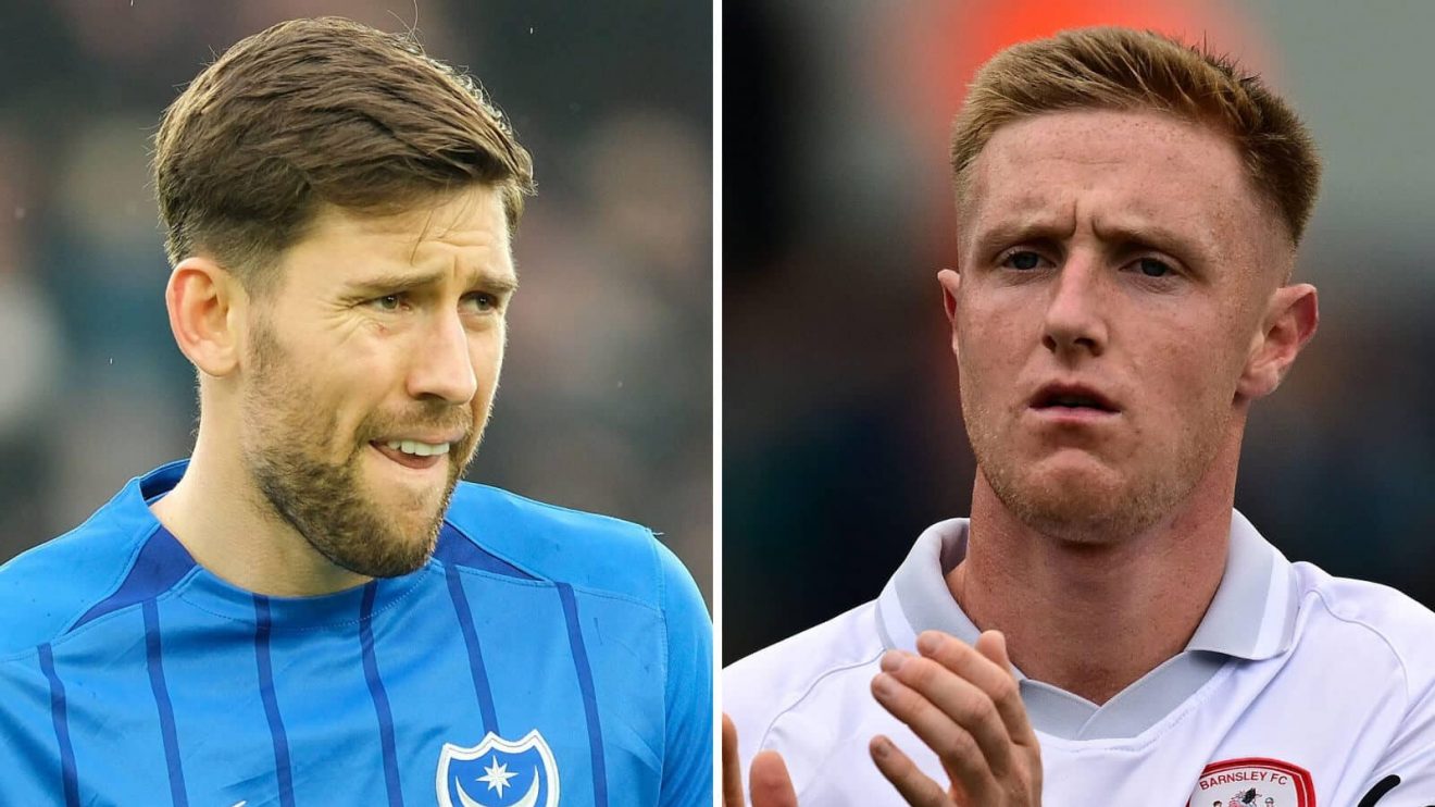 Portsmouth star Callum Lang and Barnsley striker Davis Keillor-Dunn