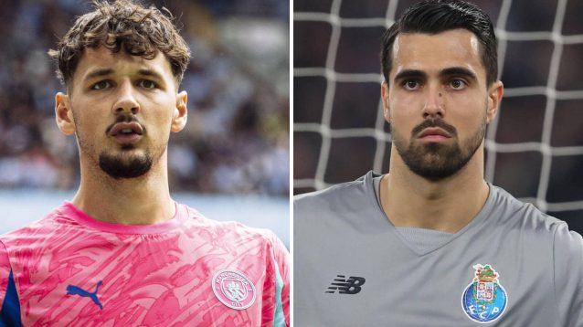 Manchester City star James Trafford and Porto captain Diogo Costa