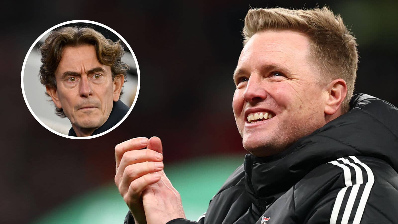 Tottenham Hotspur manager Thomas Frank and Newcastle United manager Eddie Howe - copyright TEAMtalk