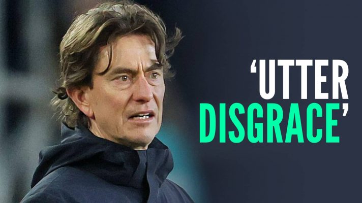 Thomas Frank with the words "utter disgrace" in quote marks