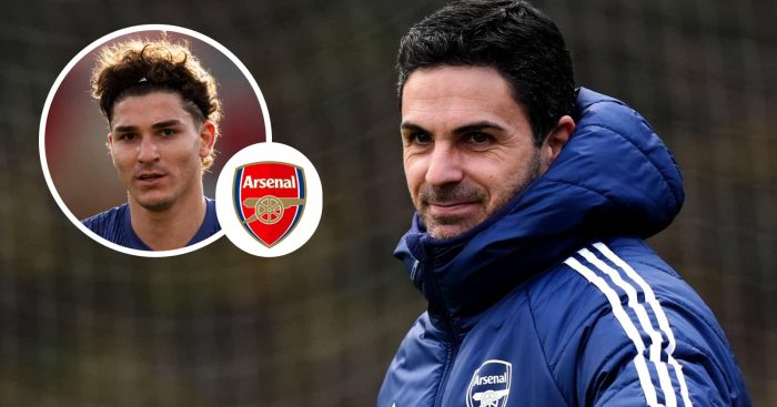 Arsenal boss Mikel Arteta and Julian Alvarez