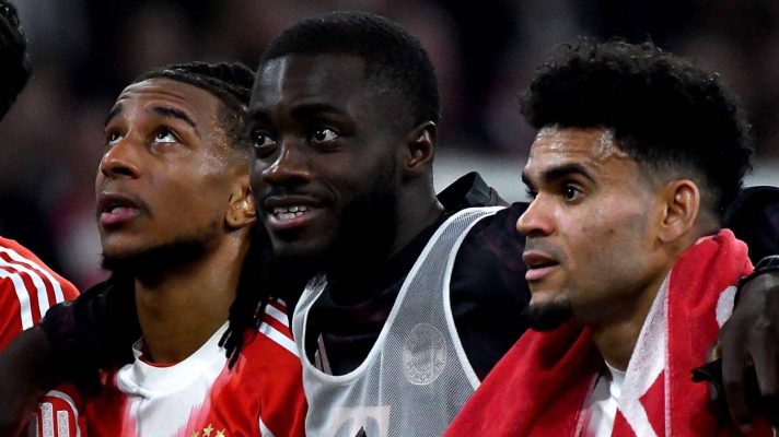 Bayern Munich stars Michael Olise, Dayot Upamecano and Luis Diaz