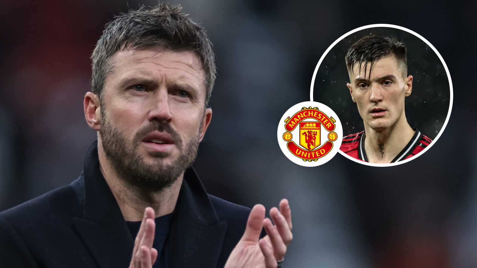 Michael Carrick and Benjamin Sesko, Man Utd