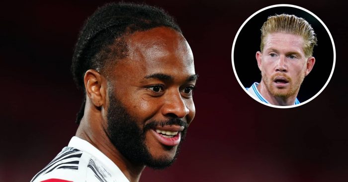 Raheem Sterling alongside Napoli star Kevin de Bruyne
