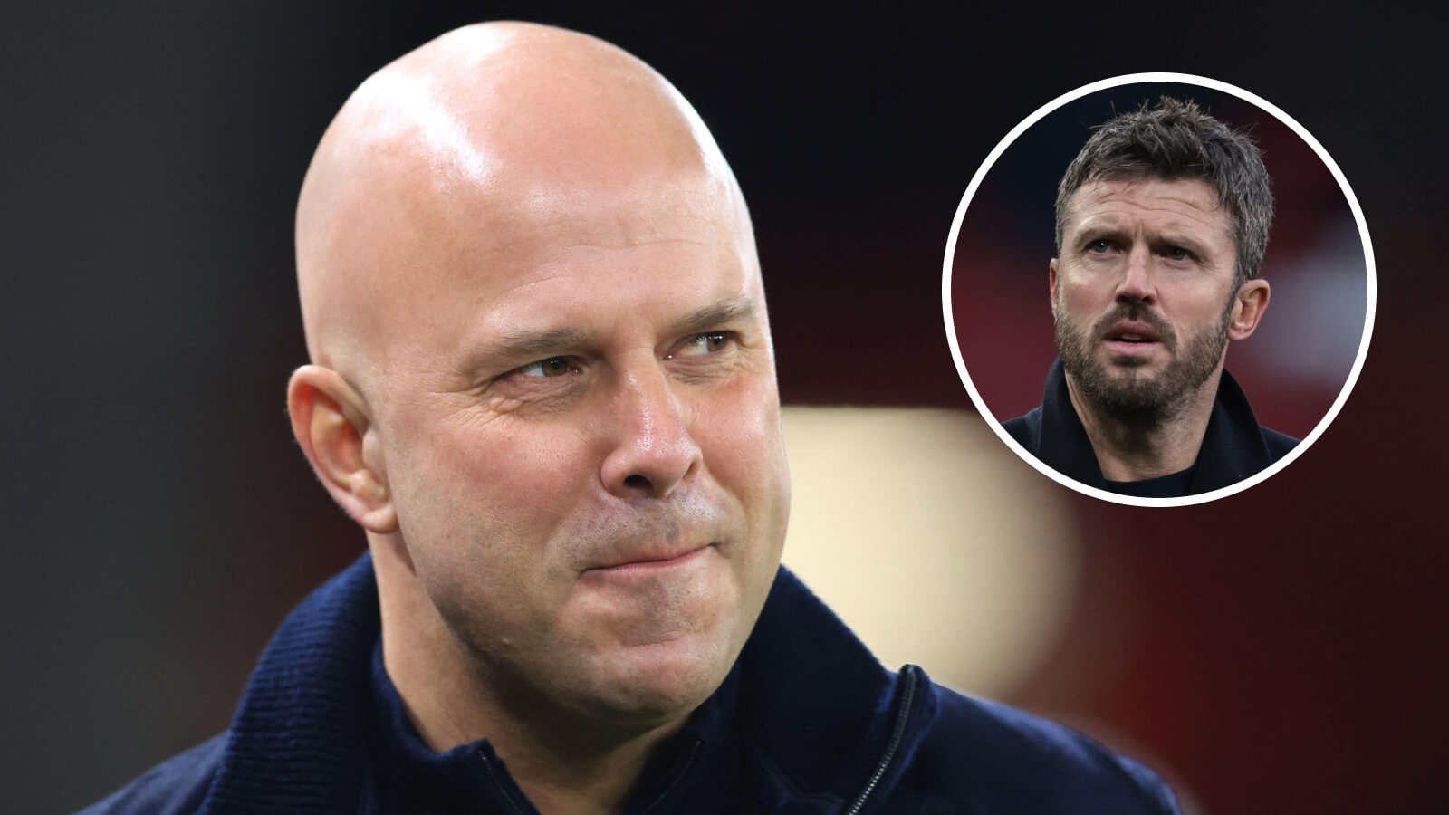 Liverpool manager Arne Slot, Man Utd manager Michael Carrick