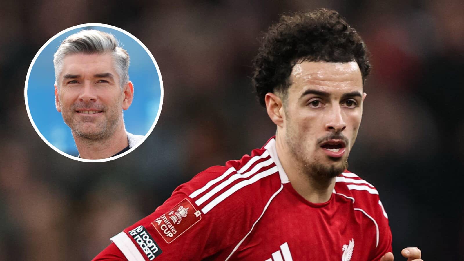 Liverpool star Curtis Jones could be sold by the club's sporting director Richard Hughes, inset, this summer