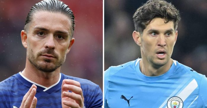 Everton star Jack Grealish and Manchester City defender John Stones