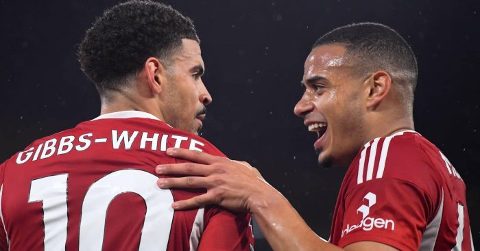Nottingham Forest duo Morgan Gibbs-White and Murillo