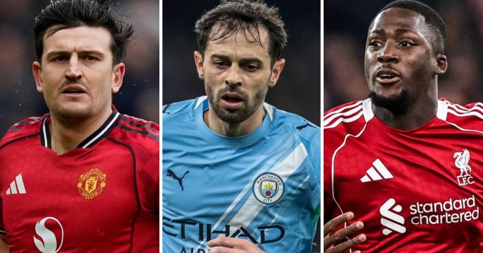 Harry Maguire, Bernardo Silva and Ibrahima Konate