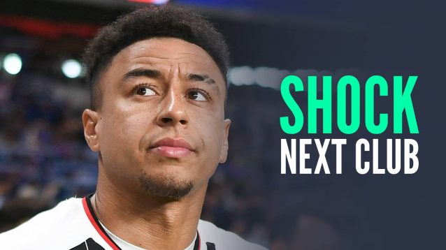 Jesse Lingard, with text saying: shock next club