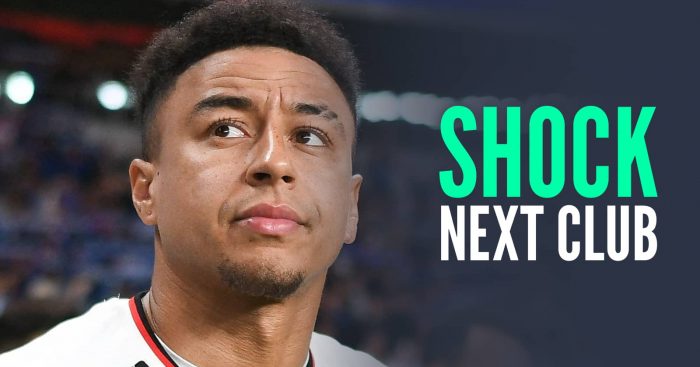 Jesse Lingard, with text saying: shock next club