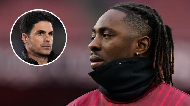 Arsenal manager Mikel Arteta, playmaker Eberechi Eze
