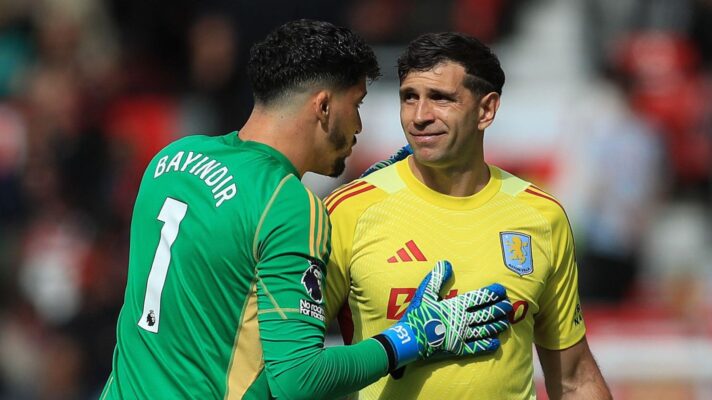 Altay Bayindir and Emiliano Martinez.