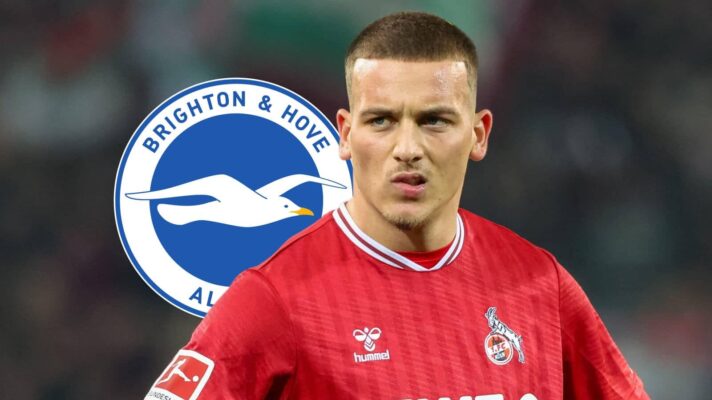 FC Koln star Said El Mala with a Brighton badge
