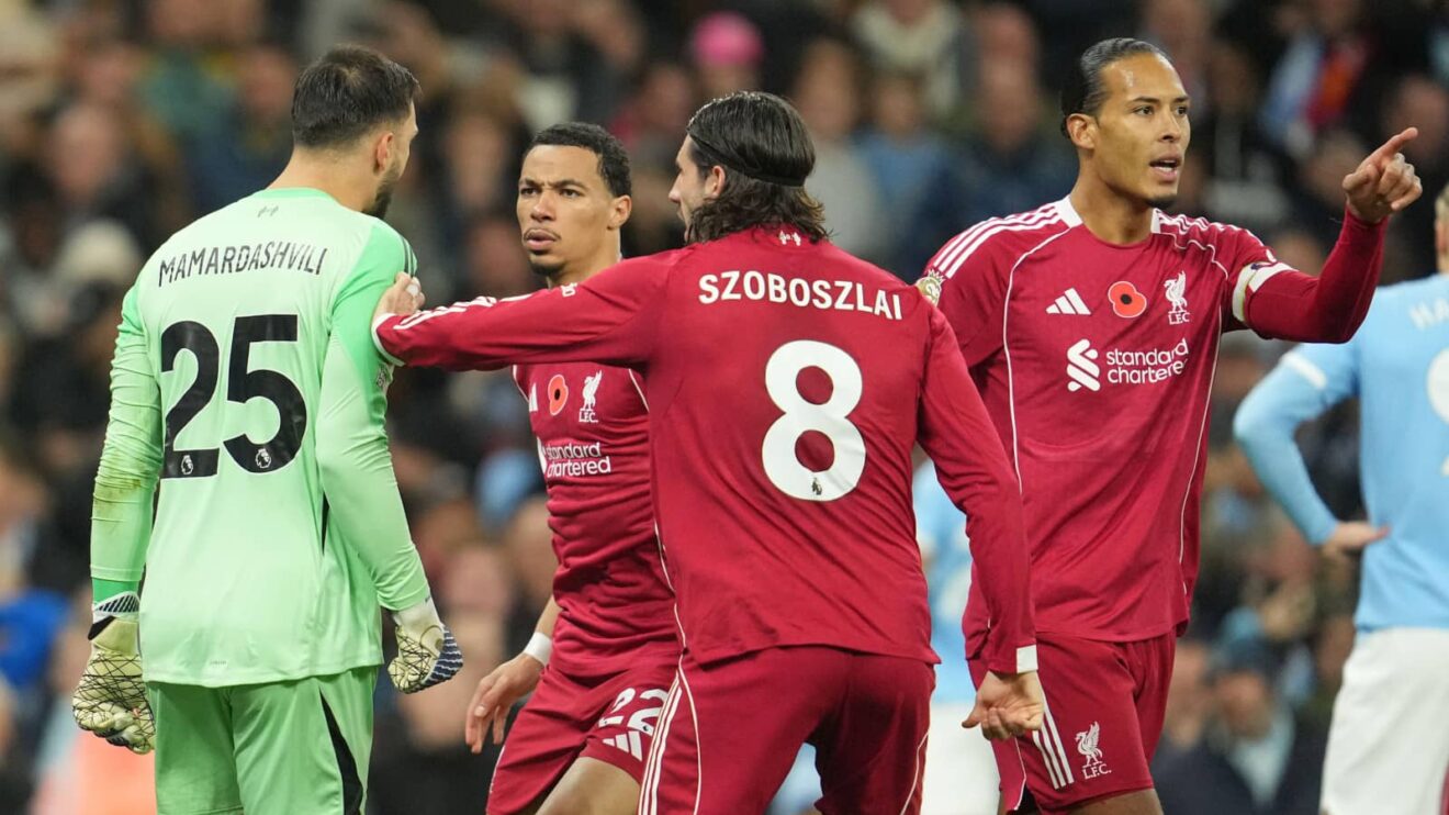 Liverpool stars Giorgi Mamardashvili, Hugo Ekitike, Dominik Szoboszlai and Virgil van Dijk