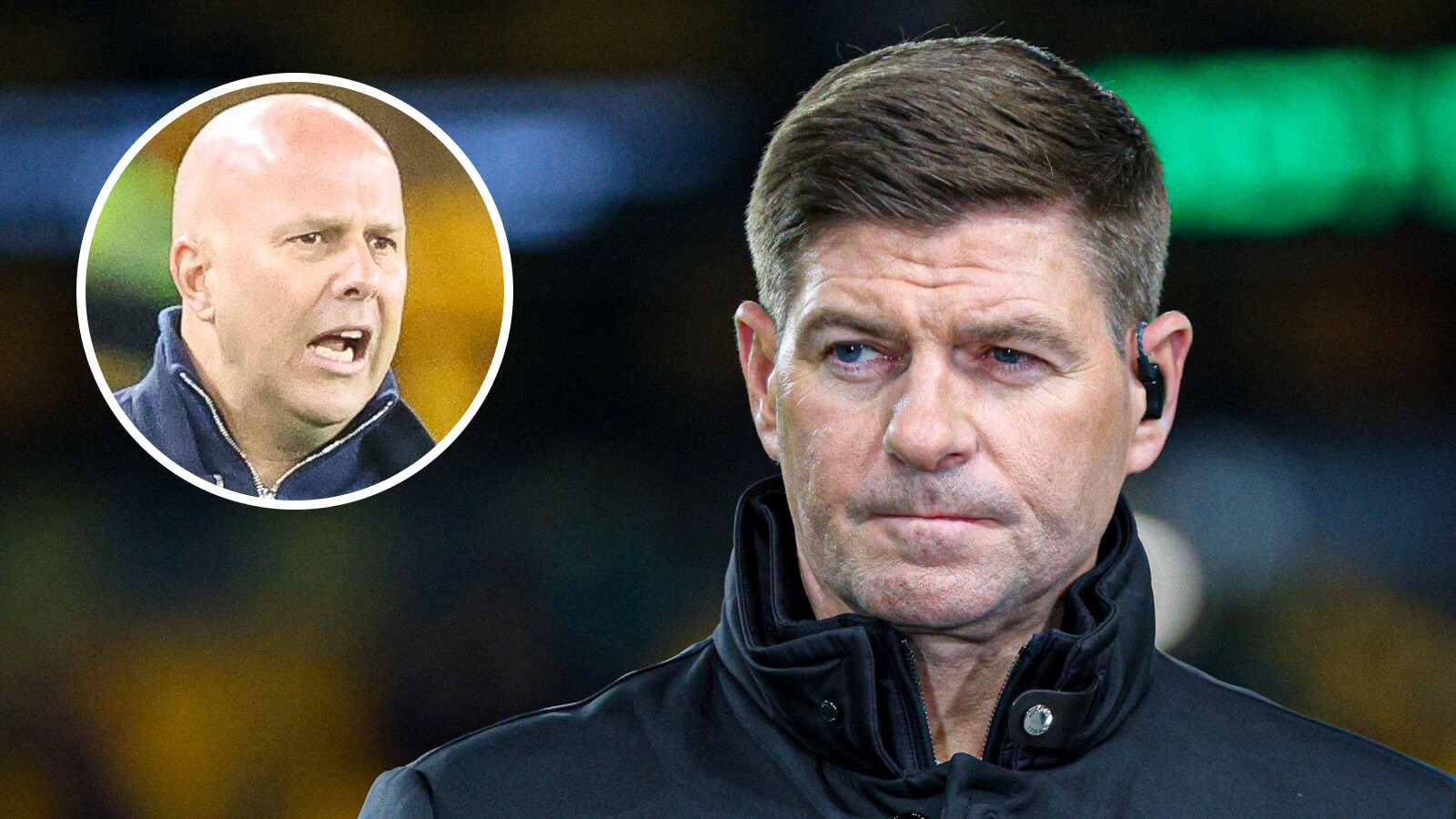 Steven Gerrard and Liverpool manager, Arne Slot