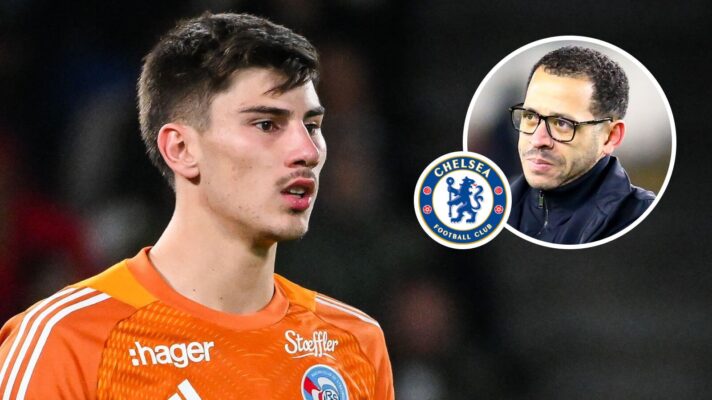 Chelsea loanee Mike Penders and manager Liam Rosenior