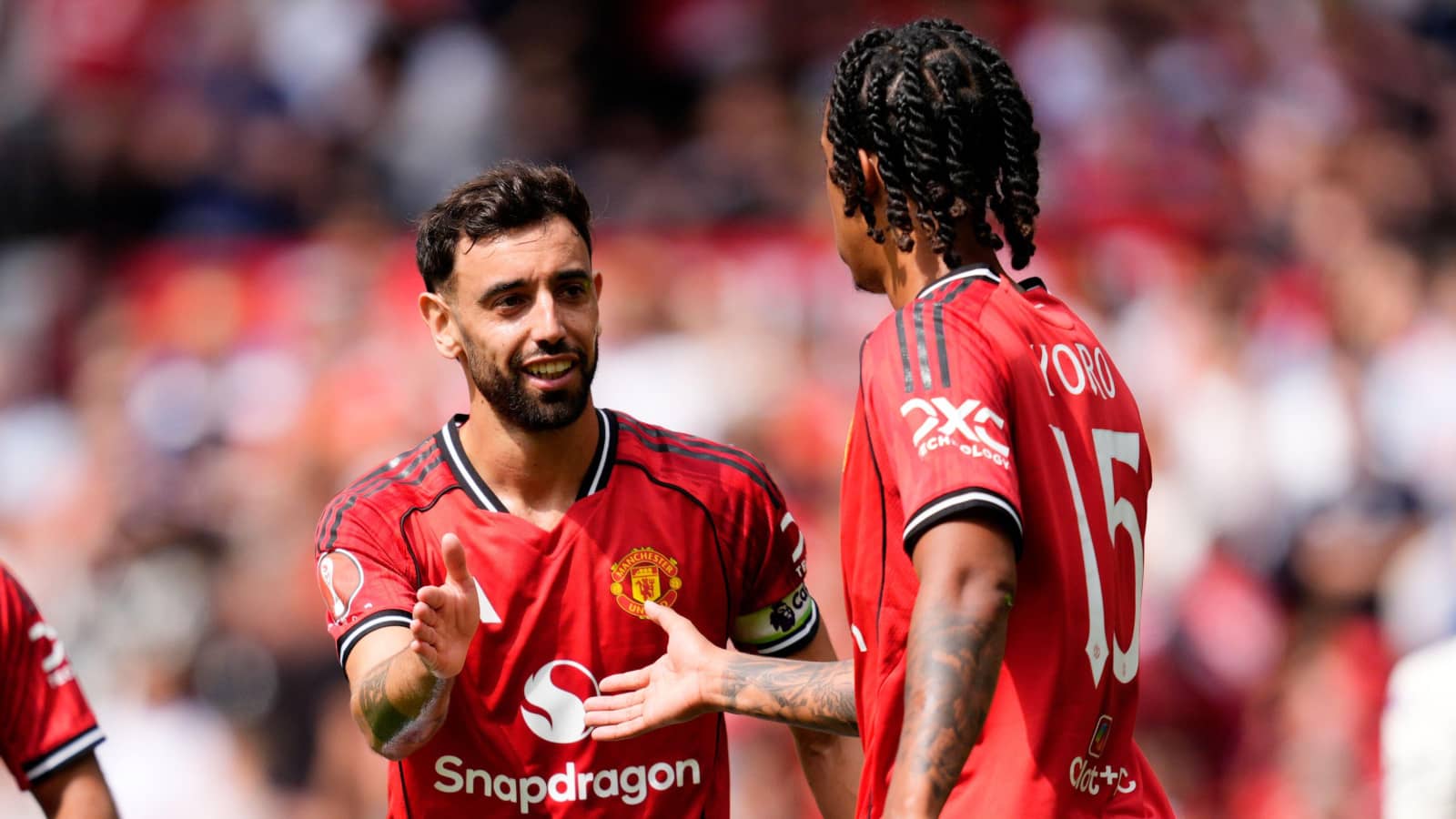 Man Utd stars Bruno Fernandes and Leny Yoro