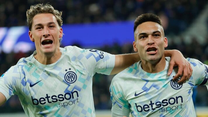 Inter Milan strikers Pio Esposito and Lautaro Martinez