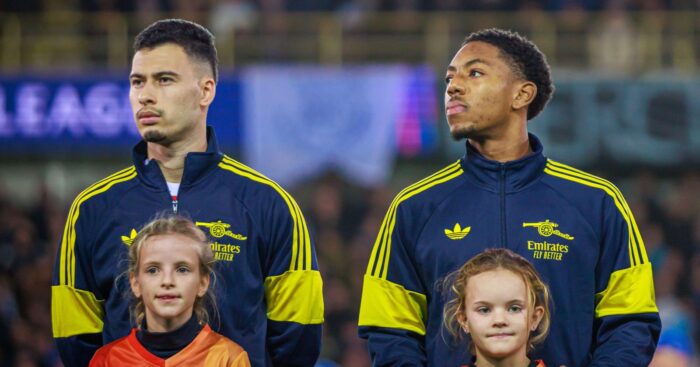 Gabriel Martinelli and Myles Lewis-Skelly.