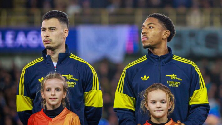 Gabriel Martinelli and Myles Lewis-Skelly.