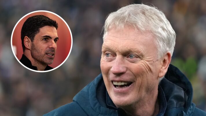 Everton manager David Moyes, Arsenal manager Mikel Arteta