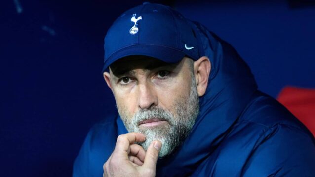 Igor Tudor in the dug-out duringTottenham Hotspur's Champions League last-16 first-leg tie at Atletico Madrid, which ended in a 5-2 defeat