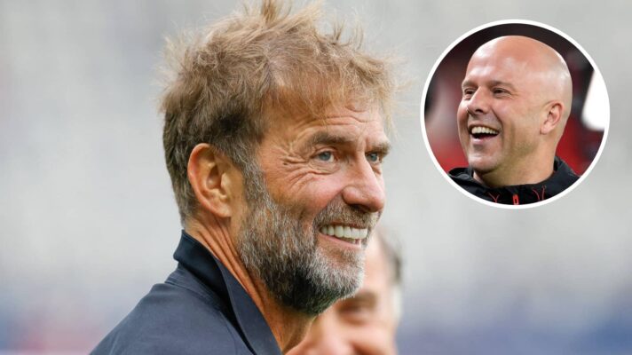 Jurgen Klopp and Liverpool manager Arne Slot