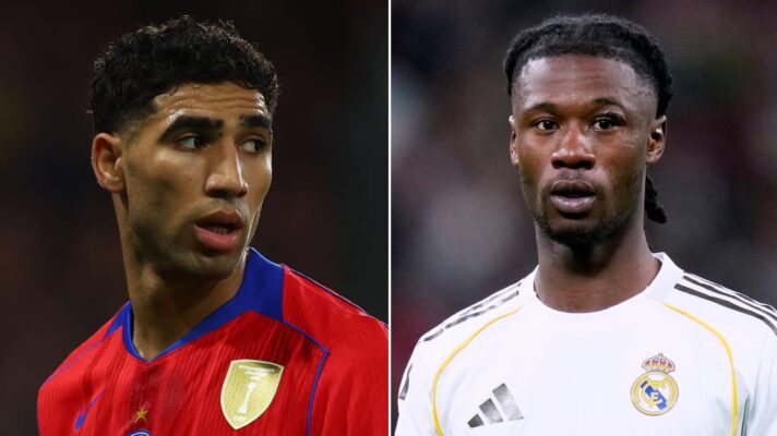 PSG star Achraf Hakimi and Real Madrid midfielder Eduardo Camavinga
